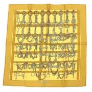 Pre-owned Silk scarves Hermès Vintage , Yellow , Dames