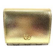 Pre-owned Leather wallets Gucci Vintage , Yellow , Dames