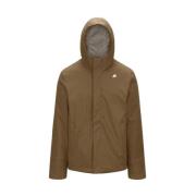 Bruin Beige Jas K-Way , Brown , Heren