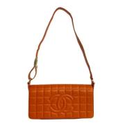 Pre-owned Leather chanel-bags Chanel Vintage , Orange , Dames