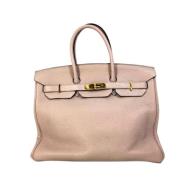 Pre-owned Leather handbags Hermès Vintage , Pink , Dames