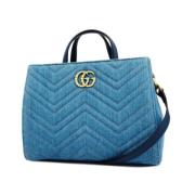 Pre-owned Denim gucci-bags Gucci Vintage , Blue , Dames