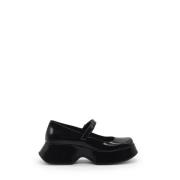 Zwarte Geborsteld Leren Ballerina Mini Yoko Vic Matié , Black , Dames