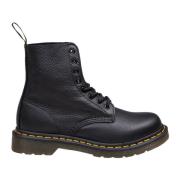 Zwarte Leren Enkellaarzen voor Vrouwen Dr. Martens , Black , Dames