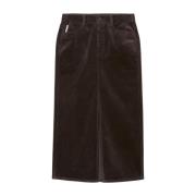 Corduroy rok regular Marc O'Polo , Black , Dames