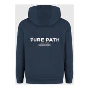 Signature Hoodie Heren Donkerblauw Pure Path , Blue , Heren