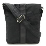 Pre-owned Nylon shoulder-bags Hermès Vintage , Black , Dames