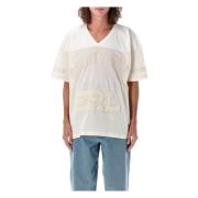 Off White Voetbalshirt T-shirt ERL , Beige , Heren