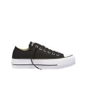 Canvas Platform Sneakers Converse , Black , Dames