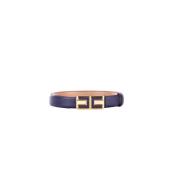 Blauwe Damesriem met Frontlogo Elisabetta Franchi , Blue , Dames