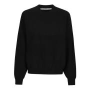 Geribbelde Logo Trui Alexander Wang , Black , Dames