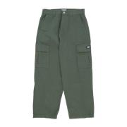 Baggy Twill Cargo Broek Laurierkrans Obey , Green , Heren