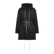 Zwarte Fishtail Parka Jas Rick Owens , Black , Heren