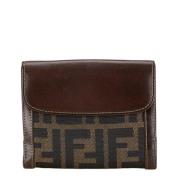 Pre-owned Canvas wallets Fendi Vintage , Brown , Dames