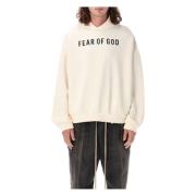 Crème Gebreide Overlapped Hoodie Aw24 Fear Of God , Beige , Heren