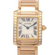 Pre-owned Rose Gold watches Cartier Vintage , Yellow , Dames