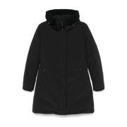 Zwarte Gewatteerde Eendendons Jas Woolrich , Black , Dames