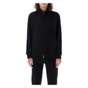 Zwarte Gebreide Rits-Track Jacket Emporio Armani , Black , Heren