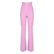 Roze Wol Wijde Hoge Taille Broek Max Mara , Pink , Dames