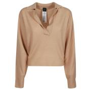 Elegante Gebreide Trui Pinko , Beige , Dames