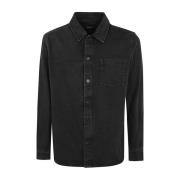 Geborduurd Borst Shirt A.p.c. , Black , Heren