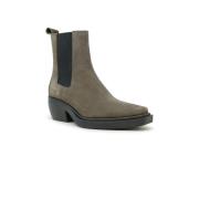 Grijze Suède Enkellaarzen Fw24 Stijl Copenhagen Shoes , Gray , Dames