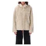 Witte Teddy Jas Buitenkleding Aw24 Marni , White , Heren