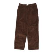 Ribfluwelen Elastische Taillebroek Kastanje Element , Brown , Heren