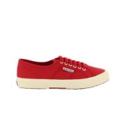 Klassieke Rode Canvas Sneakers Unisex Superga , Red , Heren