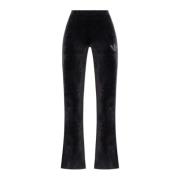 Fluwelen uitlopende broek Adidas Originals , Black , Dames