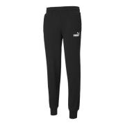 Zwarte Logo Broek Regular Fit Puma , Black , Dames