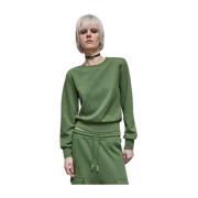 Levendige Katoenen Trui met Cut-Out Detail Patrizia Pepe , Green , Dam...