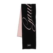 Zwart Roze Wol Sjaal Jean Paul Gaultier , Black , Dames