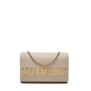 Kleine Graanzak met Gouden Logo Love Moschino , Beige , Dames