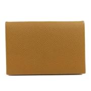 Pre-owned Leather wallets Hermès Vintage , Brown , Dames