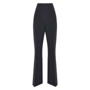 Elegante broek met hoge taille en plooien Kocca , Black , Dames