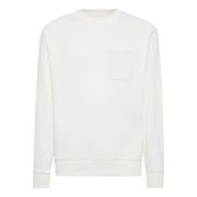 Katoenen Sweatshirt met Ronde Hals Boggi Milano , White , Heren