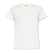 T-shirt met logo Moncler , Beige , Dames