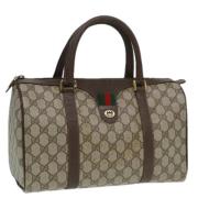 Pre-owned Canvas travel-bags Gucci Vintage , Beige , Dames