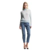 Enkel-lengte jeans versierd met kralen Kocca , Blue , Dames