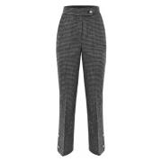 Elegante Broek met Split en Patroon Kocca , Gray , Dames