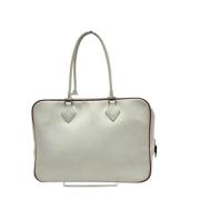 Pre-owned Leather handbags Hermès Vintage , White , Dames