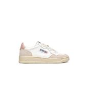 Roze Vintage Stijl Leren Sneakers Autry , White , Dames