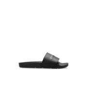 Rubber Slides Off White , Black , Dames