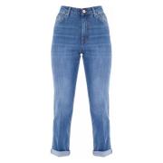 Stone-Washed Mom Jeans Kocca , Blue , Dames