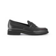 Zwarte leren loafers wintereditie Gabor , Black , Dames