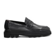 Heren leren loafers op een dikke zool Kazar Studio , Black , Heren