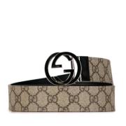 Pre-owned Plastic belts Gucci Vintage , Beige , Dames