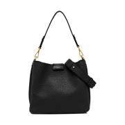 Minimalistische Leren Schoudertas Gianni Chiarini , Black , Dames