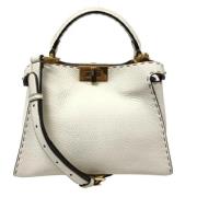 Pre-owned Leather fendi-bags Fendi Vintage , White , Dames